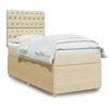 Image de Boxspring met matras stof cràmekleurig 100x200 cm3291979