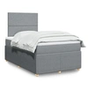 Image de Sommier à lattes de lit et matelas gris clair 120x190 cm tissu 3291988