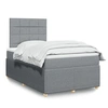 Image de Sommier à lattes de lit et matelas gris clair 120x190 cm tissu 3291995