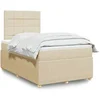 Image de Boxspring met matras stof cràmekleurig 120x200 cm3292028