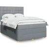 Image de Boxspring met matras stof lichtgrijs 140x190 cm3292051