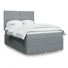 Image de Boxspring met matras stof lichtgrijs 140x200 cm3292072