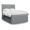 Image de Boxspring met matras stof lichtgrijs 140x200 cm3292079