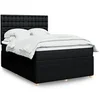 Image de Boxspring met matras stof zwart 140x200 cm3292095