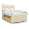 Image de Boxspring met matras stof cràmekleurig 140x200 cm3292098
