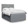 Image de Sommier à lattes de lit avec matelas Gris clair 160x200cm Tissu 3292121