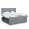 Image de Sommier à lattes de lit avec matelas Gris clair 180x200cm Tissu 3292128