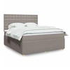 Image de Sommier à lattes de lit avec matelas Taupe 180x200 cm Tissu 3292153