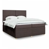 Image de Sommier à lattes de lit avec matelas Marron foncé 200x200 cm 3292159