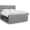 Image de Boxspring met matras stof lichtgrijs 200x200 cm3292170