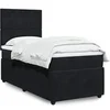 Image de Sommier ï¿½ lattes de lit avec matelas Noir 90x200 cm Velours, lit, lit ï¿½ plate-forme, lit ï¿½ panneaux, meuble de 3292234