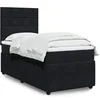 Image de Sommier à lattes de lit avec matelas Noir 90x200 cm Velours, lit, lit à plate-forme, lit à panneaux, meuble de 3292240