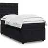 Image de Sommier à lattes de lit avec matelas Noir 90x200 cm Velours, lit, lit à plate-forme, lit à panneaux, meuble de 3292252