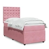 Image de Sommier à lattes de lit avec matelas Rose 90x200 cm Velours, lit, lit à plate-forme, lit à panneaux, meuble de 3292255
