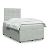 Image de Sommier à lattes de lit et matelas gris clair 120x190cm velours 3292286