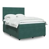 Image de Sommier à lattes de lit et matelas Vert foncé 140x190cm Velours, lit, lit à plate-forme, lit à panneaux, meuble de 3292337