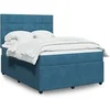 Image de Boxspring met matras fluweel donkerblauw 140x190 cm3292338