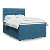 Image de Boxspring met matras fluweel donkerblauw 140x190 cm3292344