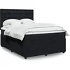 Image de Sommier à lattes de lit avec matelas Noir 140x190 cm Velours, lit, lit à plate-forme, lit à panneaux 3292348