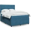 Image de Boxspring met matras fluweel donkerblauw 140x190 cm3292350