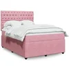 Image de Sommier à lattes de lit avec matelas Rose 160x200 cm Velours, lit, lit à plate-forme, lit à panneaux, meuble de 3292393