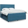 Image de Boxspring met matras fluweel donkerblauw 180x200 cm3292410
