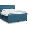 Image de Boxspring met matras fluweel donkerblauw 180x200 cm3292422