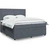 Image de Sommier à lattes de lit et matelas Gris foncé 200x200cm Velours 3292425