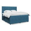 Image de Boxspring met matras fluweel donkerblauw 200x200 cm3292434