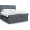 Image de Sommier à lattes de lit et matelas Gris foncé 200x200cm Velours 3292437