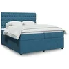 Image de Boxspring met matras fluweel donkerblauw 200x200 cm3292440