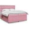 Image de Sommier à lattes de lit avec matelas Rose 200x200 cm Velours 3292441