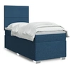 Image de Sommier à lattes de lit avec matelas Bleu 80x200 cm Tissu, lit, lit à plate-forme, lit à panneaux, meuble de chambre 3292614