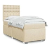 Image de Sommier à lattes de lit avec matelas Crème 80x200 cm Tissu, lit, lit à plate-forme, lit à panneaux, meuble de chambre 3292634
