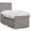 Image de Sommier à lattes de lit avec matelas Taupe 90x190 cm Tissu, lit, lit à plate-forme, lit à panneaux, meuble de chambre 3292640