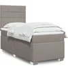 Image de Sommier à lattes de lit avec matelas Taupe 90x190 cm Tissu, lit, lit à plate-forme, lit à panneaux, meuble de chambre 3292647