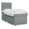 Image de Boxspring met matras stof lichtgrijs 90x190 cm3292650