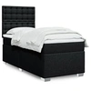 Image de Sommier à lattes de lit avec matelas Noir 90x190 cm Tissu, lit, lit à plate-forme, lit à panneaux, meuble de chambre 3292659