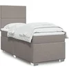 Image de Sommier à lattes de lit avec matelas Taupe 90x200 cm Tissu, lit, lit à plate-forme, lit à panneaux, meuble de chambre à coucher, canapé-lit