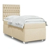 Image de Boxspring met matras stof cràmekleurig 90x200 cm3292683