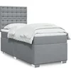Image de Sommier à lattes de lit avec matelas Gris clair 90x200 cm Tissu, lit, lit à plate-forme, lit à panneaux, meuble de 3292685