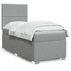 Image de Boxspring met matras stof lichtgrijs 100x200 cm3292692