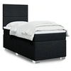 Image de Sommier à lattes de lit avec matelas Noir 100x200 cm Tissu, lit, lit à plate-forme, lit à panneaux, meuble de chambre 3292694