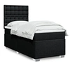 Image de Sommier à lattes de lit avec matelas Noir 100x200 cm Tissu, lit, lit à plate-forme, lit à panneaux, meuble de chambre 3292715