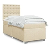 Image de Boxspring met matras stof cràmekleurig 100x200 cm3292718