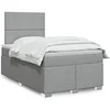 Image de Sommier à lattes de lit avec matelas Gris clair 120x200cm Tissu, lit, lit à plate-forme, lit à panneaux, meuble de 3292748