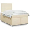 Image de Boxspring met matras stof cràmekleurig 120x200 cm3292753