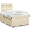 Image de Boxspring met matras stof cràmekleurig 120x200 cm3292767
