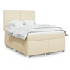 Image de Boxspring met matras stof cràmekleurig 140x190 cm3292781