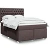 Image de Boxspring met matras stof donkerbruin 140x190 cm3292793